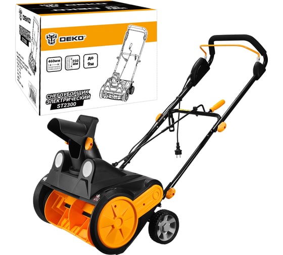 Электрический снегоуборщик DEKO ST2300, 46 см, 2300 Вт, 2 фары 063-4443
