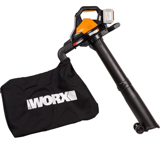 Аккумуляторный пылесос воздуходувка WORX бесщеточный , 40В, без АКБ и ЗУ WG583E.9