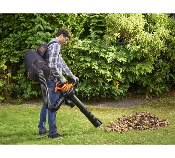 Садовый воздуходув/пылесос Black+Decker BackPack Blower Vac BEBLV300