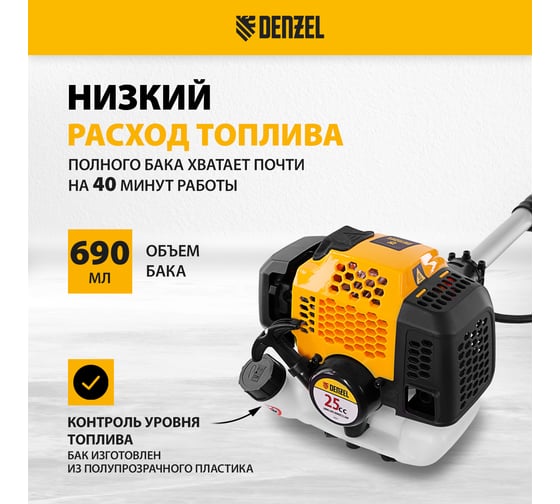 Бензиновый триммер Denzel DGT 250 96233