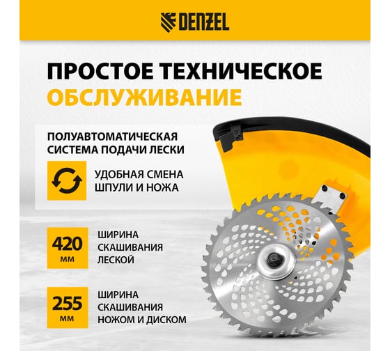 Бензиновый триммер Denzel 520S 96239