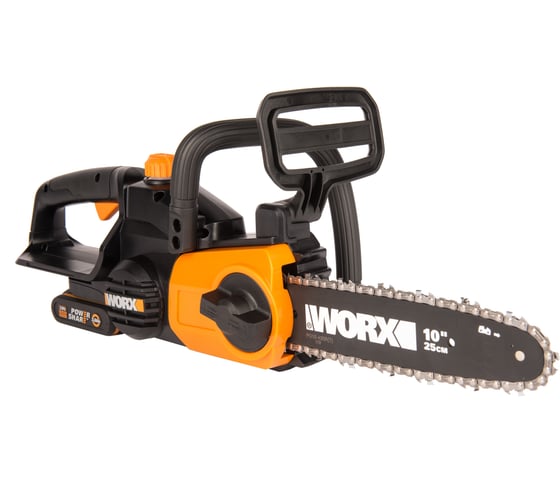 Аккумуляторная цепная пила WORX 20в, 25 см, 2ач х1 и зу 2а WG322E.1