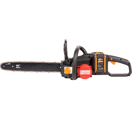 Аккумуляторная цепная пила WORX NITRO , 40В 40см бесщеточная, 4.0Ач х2, ЗУ 2А, коробка WG385E