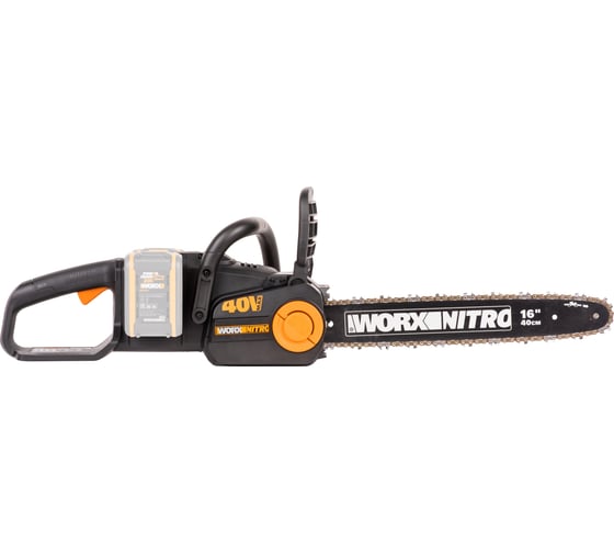Аккумуляторная цепная пила WORX NITRO , 40В 40cm бесщеточная, без АКБ и ЗУ WG385E.9