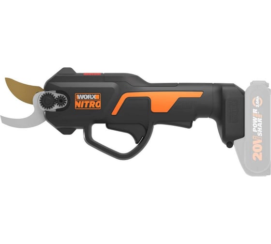 Аккумуляторный секатор WORX 20в, 25см, без акб и зу WG330E.9