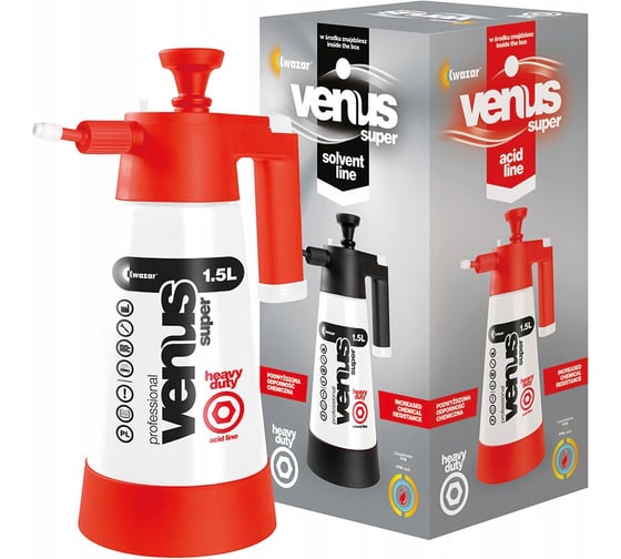 Компрессионный опрыскиватель KWAZAR VENUS HD ACID 1.5 л, pH 1-4 WTV.1196