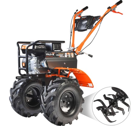 Бензиновый мотоблок PATRIOT УРАЛ M колеса EXTREME 440107007