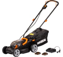 Аккумуляторная газонокосилка WORX 40В, 2х2.5 Ач, двойное ЗУ 2x2A WG779E 16045418