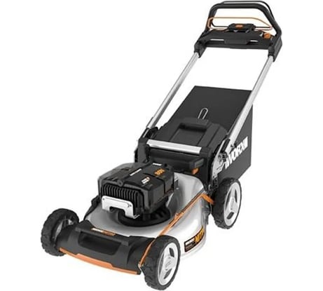 Аккумуляторная самоходная газонокосилка WORX 80В 51см, бесщеточная, 4Ач х4, BASECAMP 4x1А, коробка WG761E