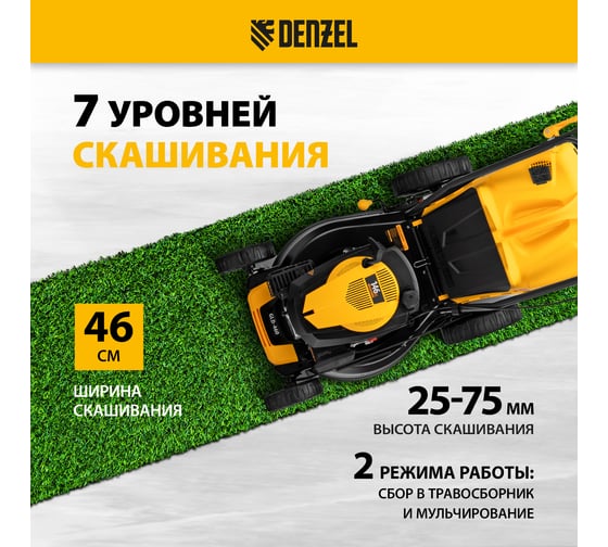 Бензиновая газонокосилка Denzel GLD-460 58802