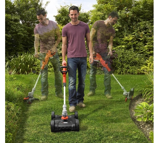 Аккумуляторный триммер 3-в-1 Black+Decker 18В, 2.0Ач + дека STC1820CM-QW