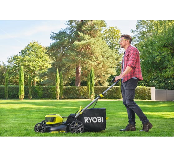 Аккумуляторная бесщеточная газонокосилка Ryobi 18В RY18LMX46A-0, 46см без АКБ и З/У 5133005789
