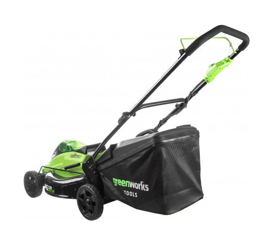 Аккумуляторная газонокосилка Greenworks GD40LM45K6, 40V, 45 см, бесщеточная, c 1хАКБ 6 А.ч и ЗУ 2500407UF