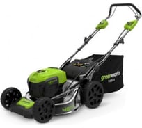 Аккумуляторная газонокосилка Greenworks 40V, 46 см, самоходная, бесщеточная, c 1хАКБ 5 Ач и ЗУ 2506807UG