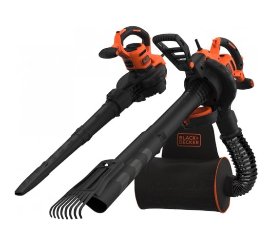 Садовый воздуходув/пылесос Black+Decker BackPack BlowerVac Strap Rake BEBLV301 1