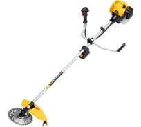 Бензиновый триммер Denzel dt-43e, 43 см3, неразъемная штанга, электростартер, состоит из 2 частей 962015