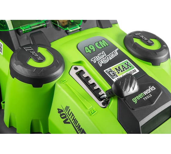Аккумуляторная газонокосилка GreenWorks G40LM49DB TwinForce 2500207VB