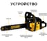 Бензопила цепная бензиновая PARTNER FOR GARDEN GS 520 P (3,5 л.с, мощность 2,4 кВт, объем двигателя 49,3 см3 , длина шины 20" - 50 см) ( ШК ) 5580 10