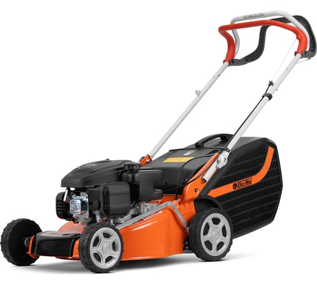 Газонокосилка Oleo-Mac gv 44 tk comfort, двигатель emak k450 ohv (123 cc), самоходная, травосборник 60 л, ширина деки 44 см, ширина кошения 41 см, 24.5 кг 6610-9074E5