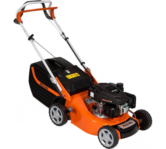 Газонокосилка Oleo-Mac gv 44 tk comfort, двигатель emak k450 ohv (123 cc), самоходная, травосборник 60 л, ширина деки 44 см, ширина кошения 41 см, 24.5 кг 6610-9074E5