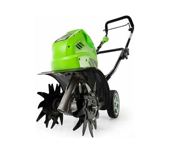 Аккумуляторный культиватор GreenWorks G40TL, 40V, 1хАКБ 4 А.ч, ЗУ 27087VB