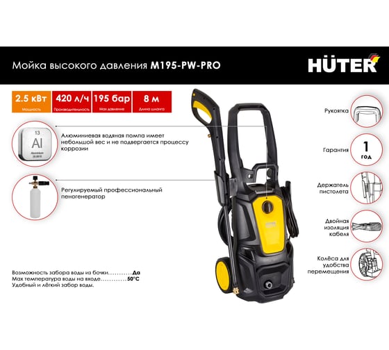 Мойка Huter M195-PW-PRO 70/8/17