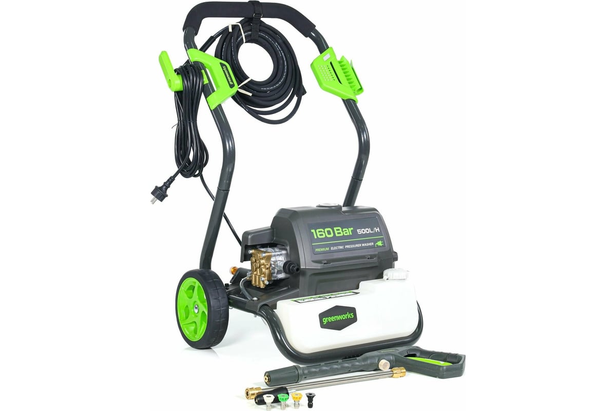 Мойка высокого давления электрическая Greenworks 2800 Вт, 160 бар ...