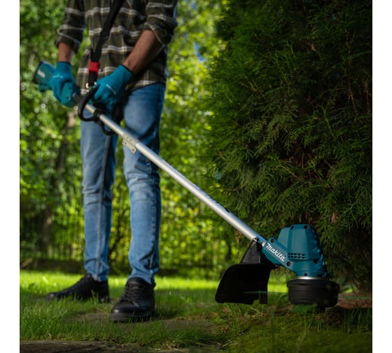 Триммер аккумуляторный Makita LXT BL 18 В, 460 Вт, D-рукоятка, d-30 см, M10xLH, разборвал (BL1830B DC18RC) DUR192LRF