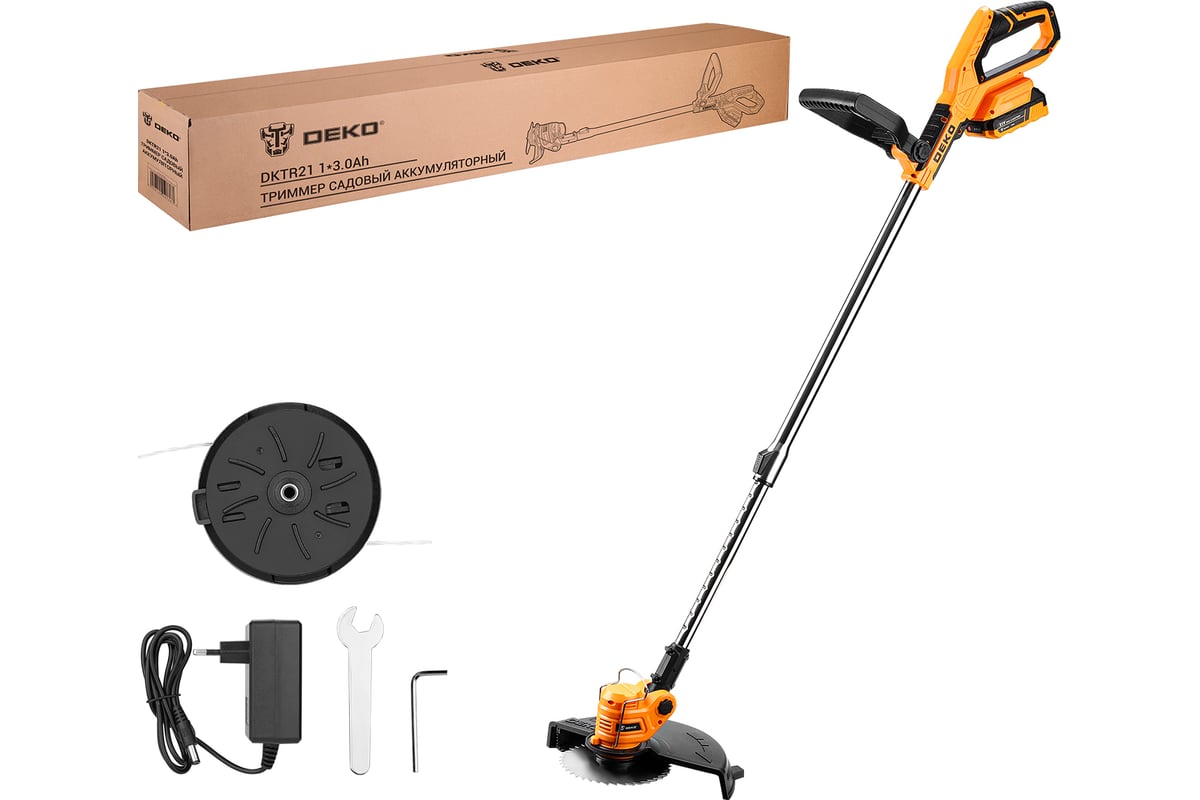 Триммер садовый аккумуляторный DEKO DKTR21 Max 1x3.0 Ач 063-4231-1 ...