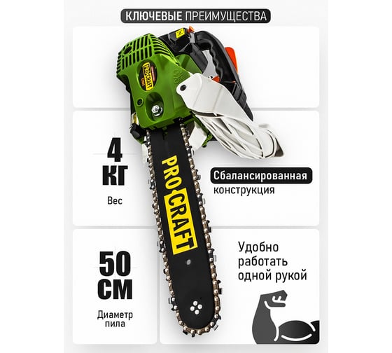 Бензопила PROCRAFT K300S