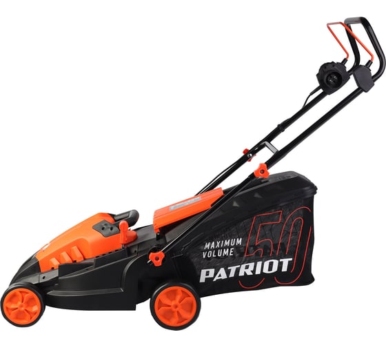 Газонокосилка электрическая Patriot PT 1639E бесщёточный, 38см, 1600Вт, трав комби 50л, 20-65мм 5 уровней 512309639