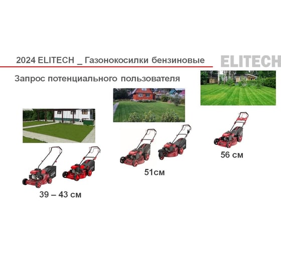 Газонокосилка бензиновая Elitech ГБ 4456ТСЭ E1601.019.00 205405