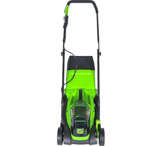 Газонокосилка аккумуляторная GreenWorks 24V, 33 см, бесщеточная, с 1хАКБ 2Ач c USB и ЗУ 2516107USB2