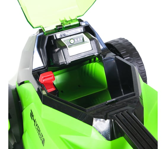 Газонокосилка аккумуляторная GreenWorks 24V, 33 см, бесщеточная, с 1хАКБ 2Ач c USB и ЗУ 2516107USB2