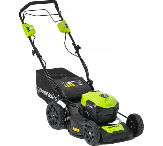 Газонокосилка аккумуляторная GreenWorks GD40LM46SP 40V, 46см, самоходная, бесщеточная, c 1хАКБ 4 Ач c USB и ЗУ 2506807USB4