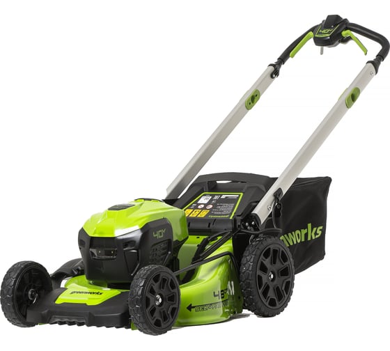 Газонокосилка аккумуляторная GreenWorks GD40LM48SP 40V, 48 см, самоходная, бесщеточная, c 1хАКБ 4 Ач c USB и ЗУ 2517407USB4