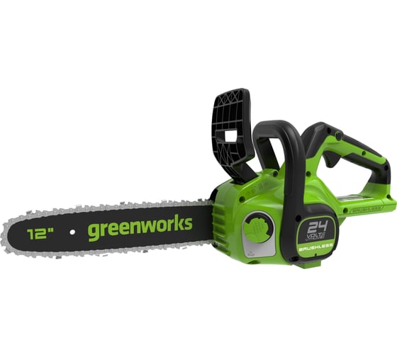 Цепная пила аккумуляторная GreenWorks GD24CS30, 24V, 30см, бесщеточная, c 1хАКБ 2 Ач c USB и ЗУ 2007007USB2