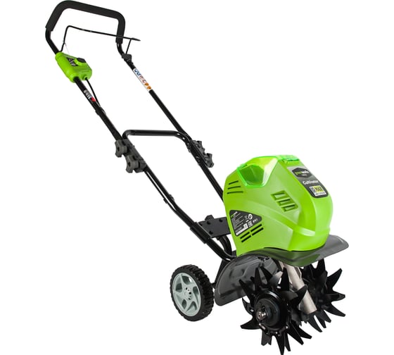 Культиватор аккумуляторный GreenWorks G40TL 40V, с 1хАКБ 4 Ач c USB и ЗУ 27087USB4