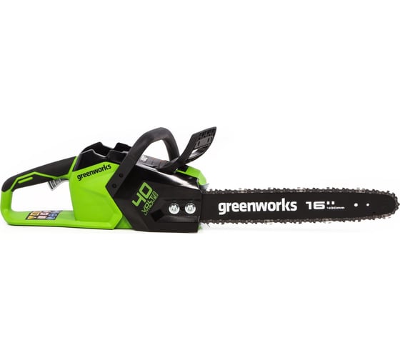 Цепная пила аккумуляторная GreenWorks GD40CS18 40V, 40 см, бесщеточная, до 1.8 КВт, с 1хАКБ 2Ач c USB и ЗУ 2005807USB2