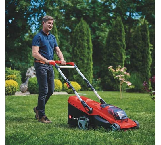 Газонокосилка аккумуляторная Einhell PXC GE-CM 36/41 Li, 2x18,BL,41см,6ст,25-75мм,центральная,50л,без АКК и ЗУ 3413275