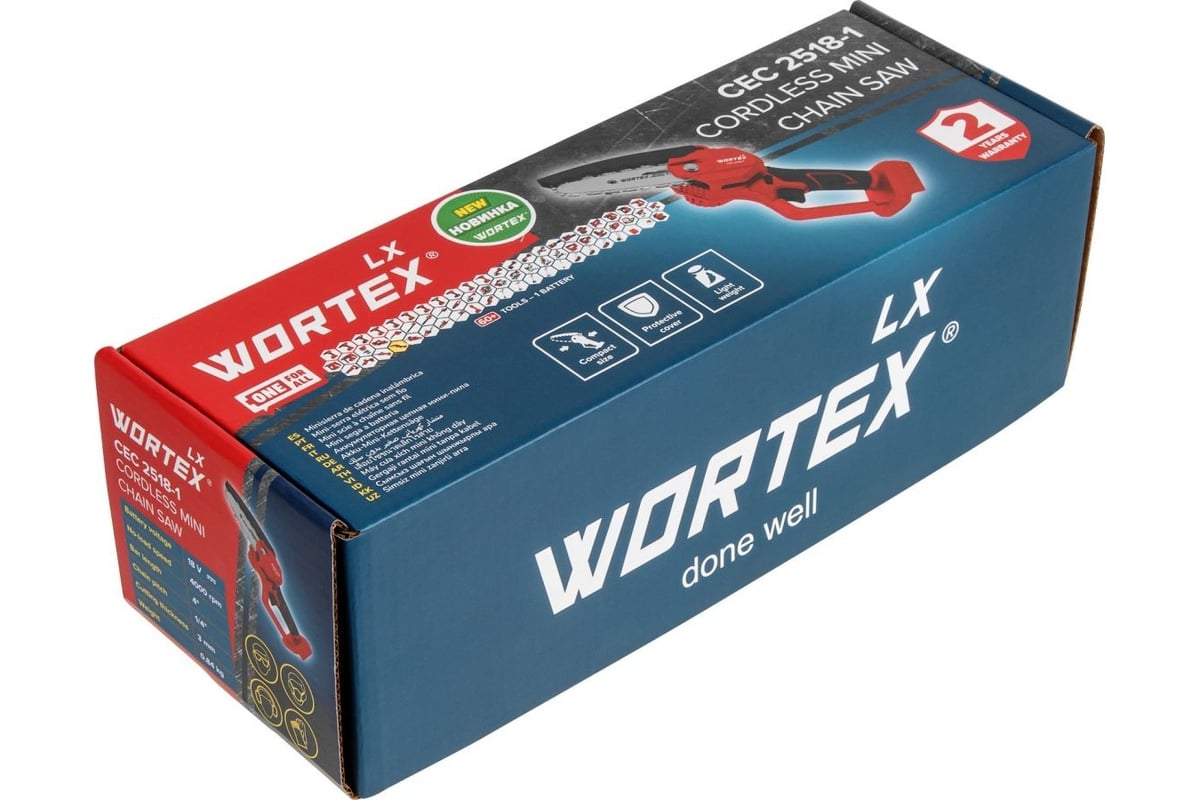Аккумуляторная мини-пила WORTEX LX CEC 2518-1 в коробке ALL1 SOLO ...