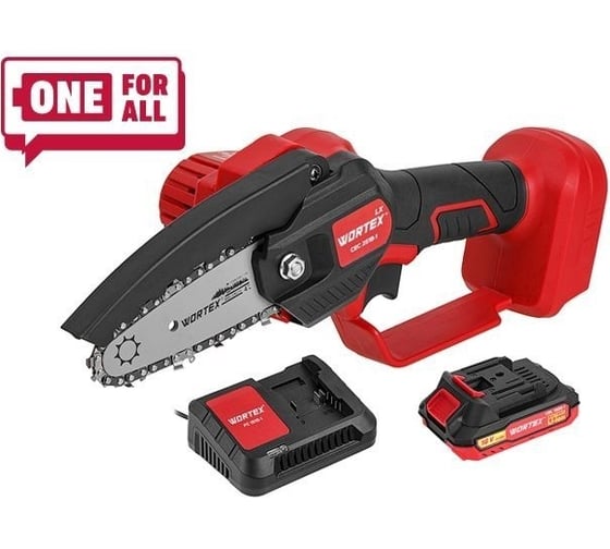 Аккумуляторная мини-пила WORTEX LX CEC 2518-1 в коробке ALL1 с акб и з/у 1329493