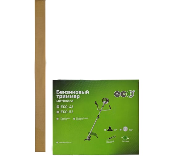 Бензотриммер ECO 430 1.4 кВт, нож 40 зуб., леска, ширина лезвия 255 мм, разъемная штанга ECO02.02.43Р.00140з