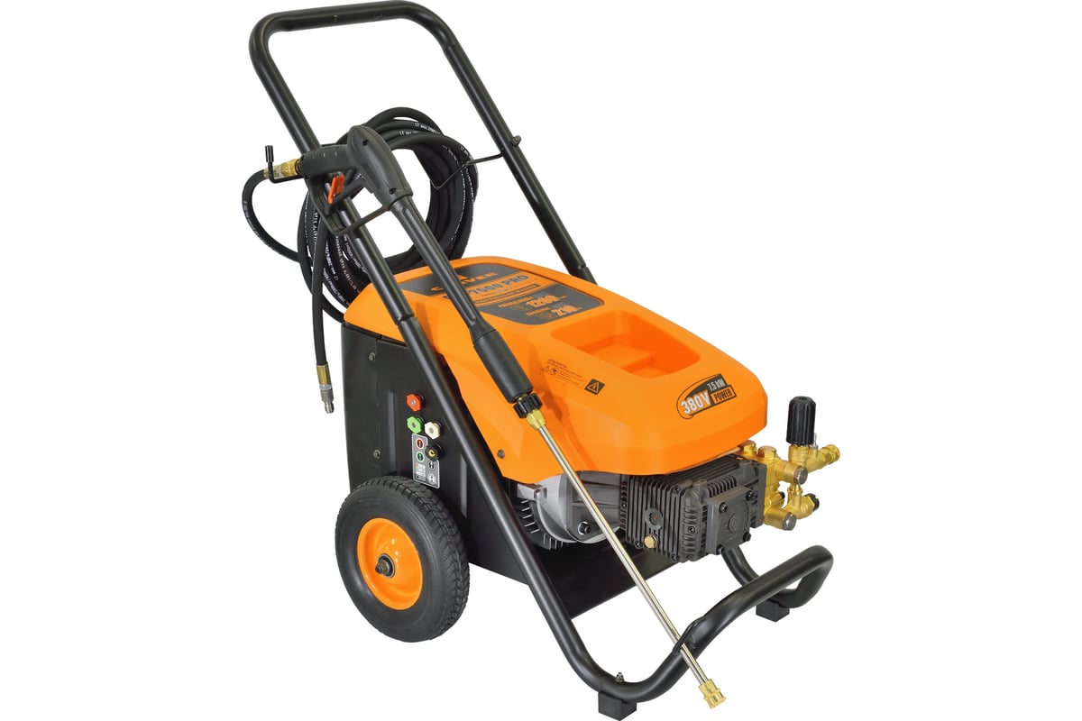 Мойка в/давл. CARVER CW-7500 PRO 380В, 7.5 кВт, рег170-210 бар, латунь ...