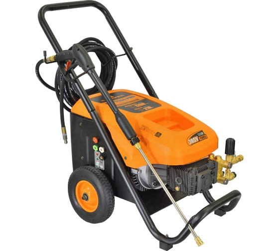 Мойка в/давл. CARVER  CW-7500 PRO 380В, 7.5 кВт, рег170-210 бар, латунь,самовсас, фрезы 4шт, колеса, 6ш/п 01.023.00012