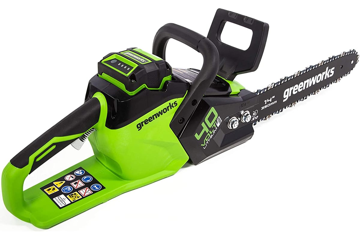 Аккумуляторная бесщеточная цепная пила Greenworks GD40CS15 40V с АКБ 2 ...