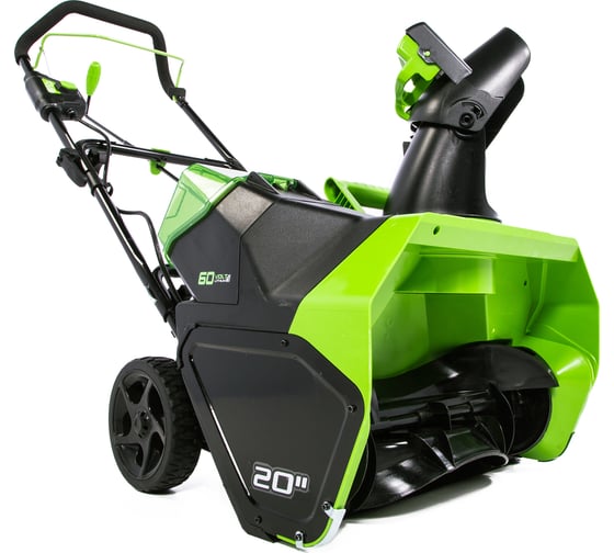 Аккумуляторный бесщеточный снегоуборщик GreenWorks GD60ST 60V, АКБ 6Ач и ЗУ 2602407UF