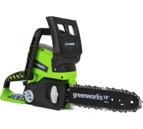 Цепная пила аккумуляторная GreenWorks G24CS25K2, 24V, 25см, c 1хАКБ 4 А.ч и ЗУ 2000007VB 34642153