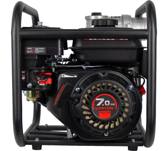 Мотопомпа VERTON WP 80/1000 (7л.с/212см3,80мм/3", 1000л/мин, 60м3/ч, h8м/26, d8мм 01.17548.17553