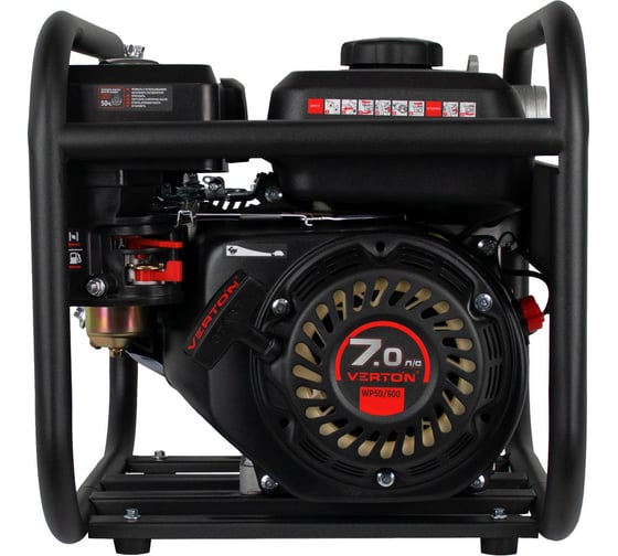Мотопомпа VERTON WP 50/600 7л.с/212см3, 50мм/2", 600л/мин, 36м3/ч, h8м/26, d8мм 01.17548.17552